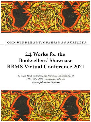 RBMS Booksellers' Showcase 2021