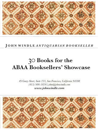 30 Books for the ABAA Booksellers' Showcase