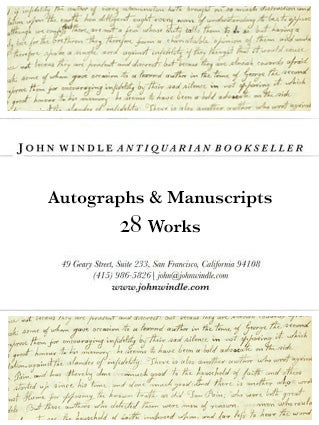 28 Autographs & Manuscripts