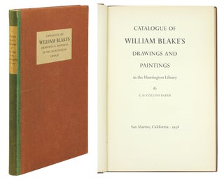 Item #100035 Catalogue of William Blake’s Drawings and Paintings in the Huntington Library. C....