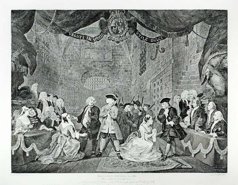 Item #100242 The Beggar’s Opera by Hogarth and Blake. A Portfolio Compiled by Wilmarth Sheldon Lewis and Philip Hofer. Hogarth.