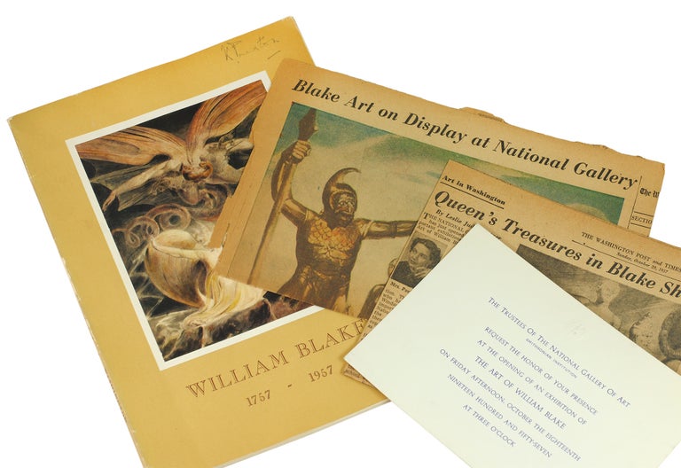 Item #100731 The Art of William Blake. Bi-Centennial Exhibition October 18th - December 1st, 1957. William. Exhibition Catalogue Blake.