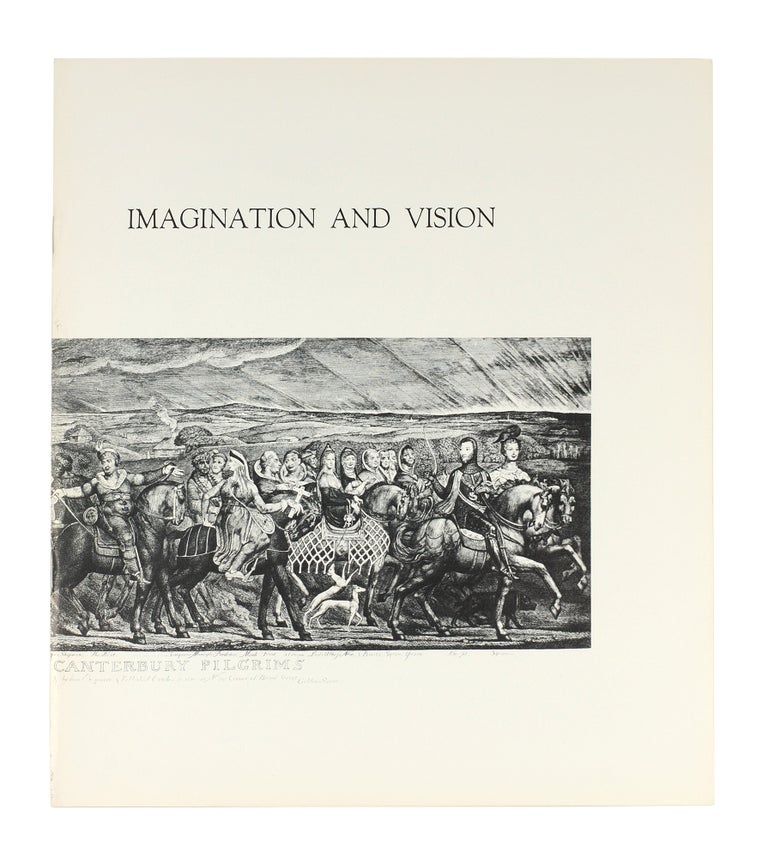Item #100737 Imagination and Vision: Prints and Drawings of William Blake. William. Exhibition Catalogue Blake.