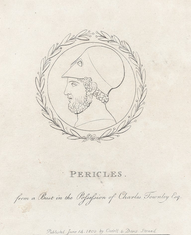 Item #100890 Frontispiece “Pericles” to: An Essay on Sculpture: In a Series of Epistles to John Flaxman. William Hayley, separate plate.