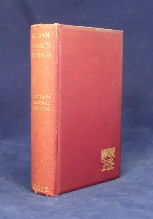 Item #101169 Selections from the Writings... With an Introductory essay by Laurence Housman....