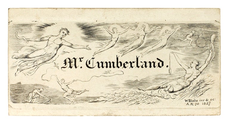 Item #105078 “Calling Card” (sometimes called a bookplate) for George Cumberland. William Blake.