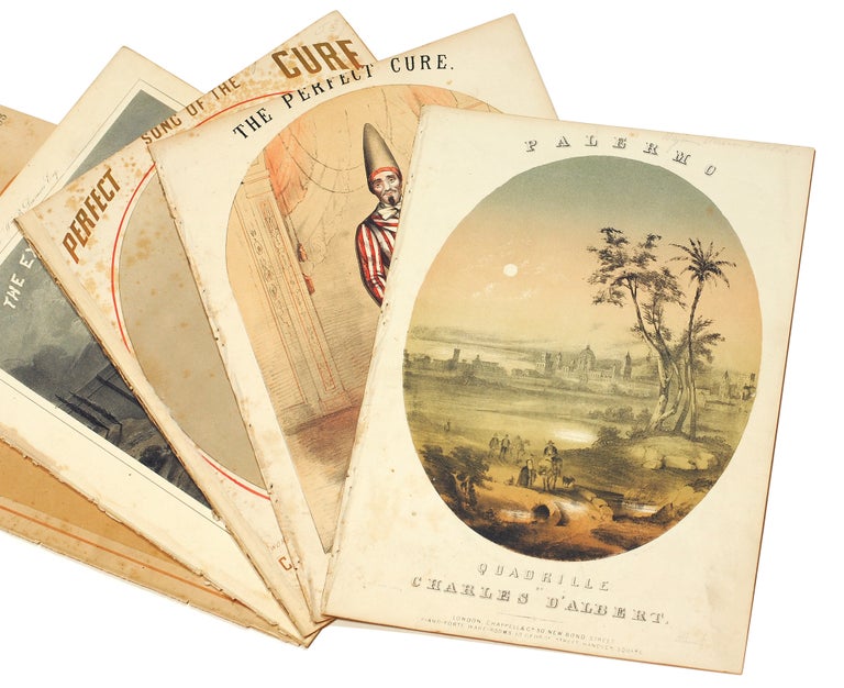 Item #105546 A collection of six pieces of 19th century sheet music. Sheet music, Chromolithography.