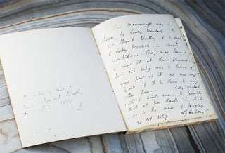 Item #106765 Manuscript notebook account of the last months of his wife Mary’s life. George...