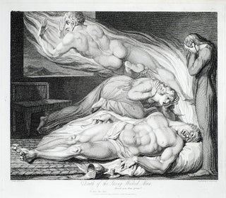 Item #107321 “The Death of the Strong Wicked Man.” A single plate from Robert Blair's The...