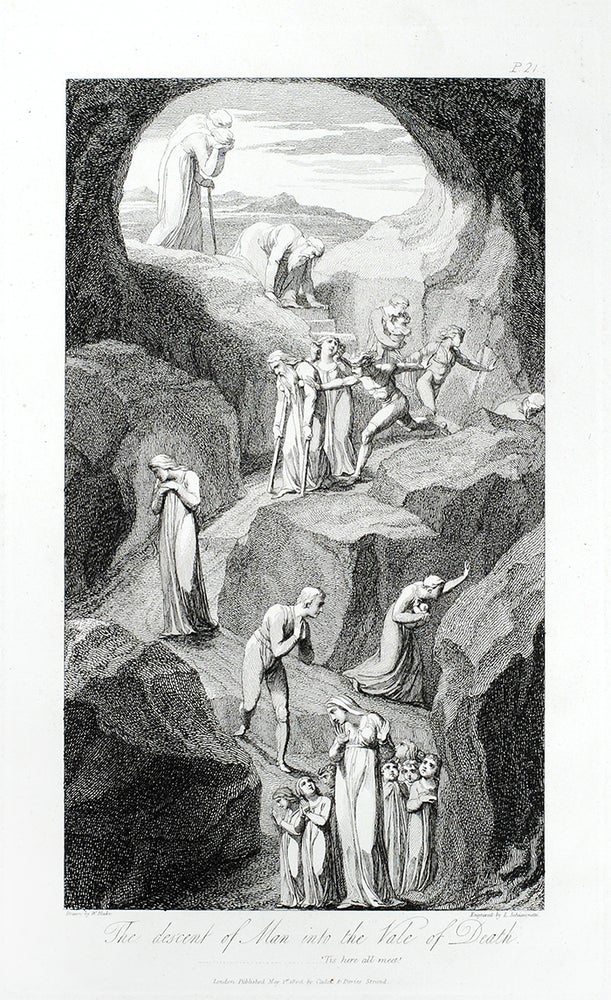 Item #107322 “The Descent of Man into the Vale of Death”: in The Grave. William. Blair Blake, Robert, separate plate.