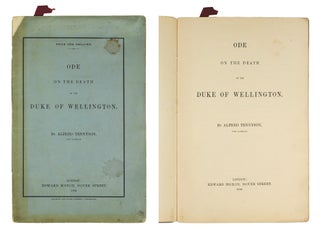 Item #107505 Ode on the Death of the Duke of Wellington. Alfred Tennyson