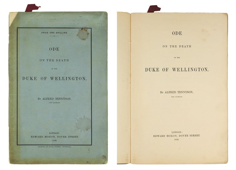 Item #107505 Ode on the Death of the Duke of Wellington. Alfred Tennyson.