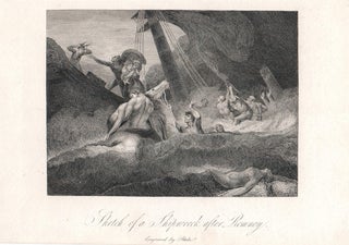 Item #107754 The Life of George Romney. “Sketch of a Shipwreck after Romney”. William. Hayley...