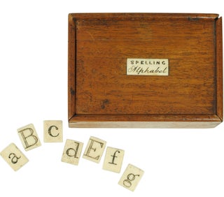 Item #107968 Four complete sets of alphabet tiles and two sets of vowels, engraved with the upper...