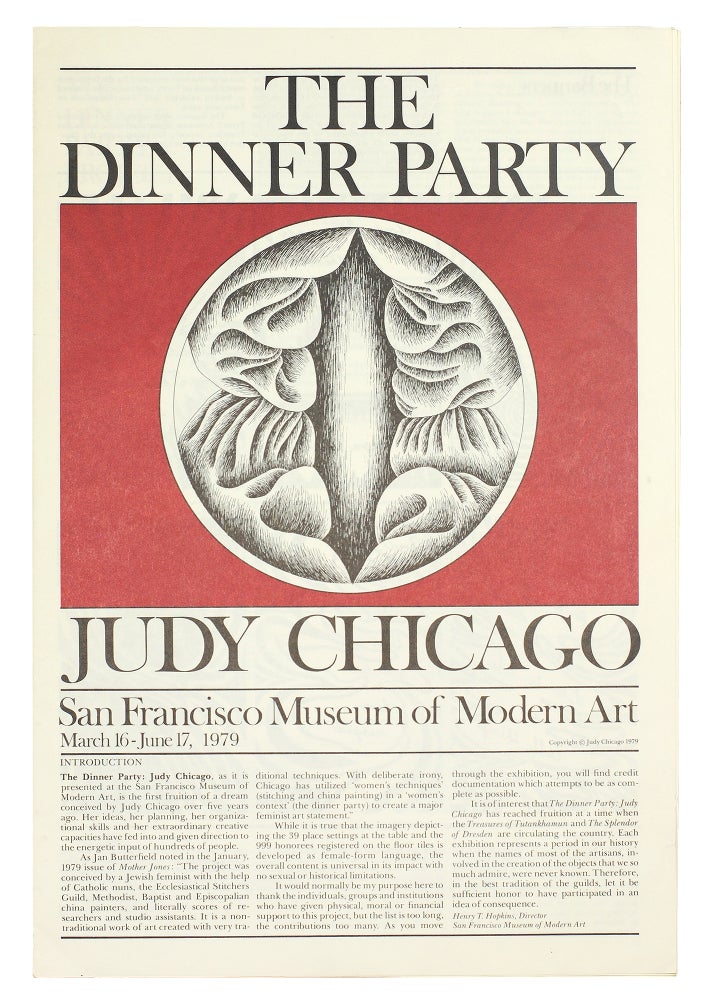 Item #108150 The Dinner Party. San Francisco Museum of Modern Art March 16-June 17, 1979. Judy Chicago.