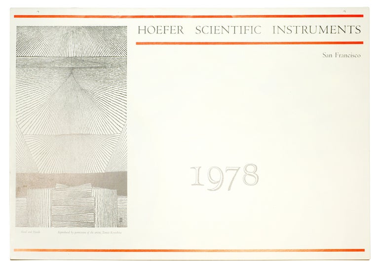 Item #108152 Hoefer Scientific Instruments 1978. [Calendar]. Two Windows Press, Eric . Dickey Coates, Don, William . Gray, layout, calligraphy, typography.