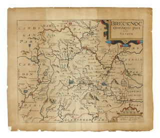 Item #108176 Brecknoc comitatus pars olim Silurum. Cartography, Christopher Saxton, Robert...