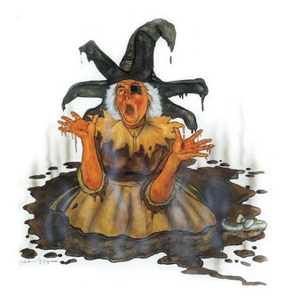 Item #108191 Original watercolor of the Wicked Witch of the East. Michael Hague