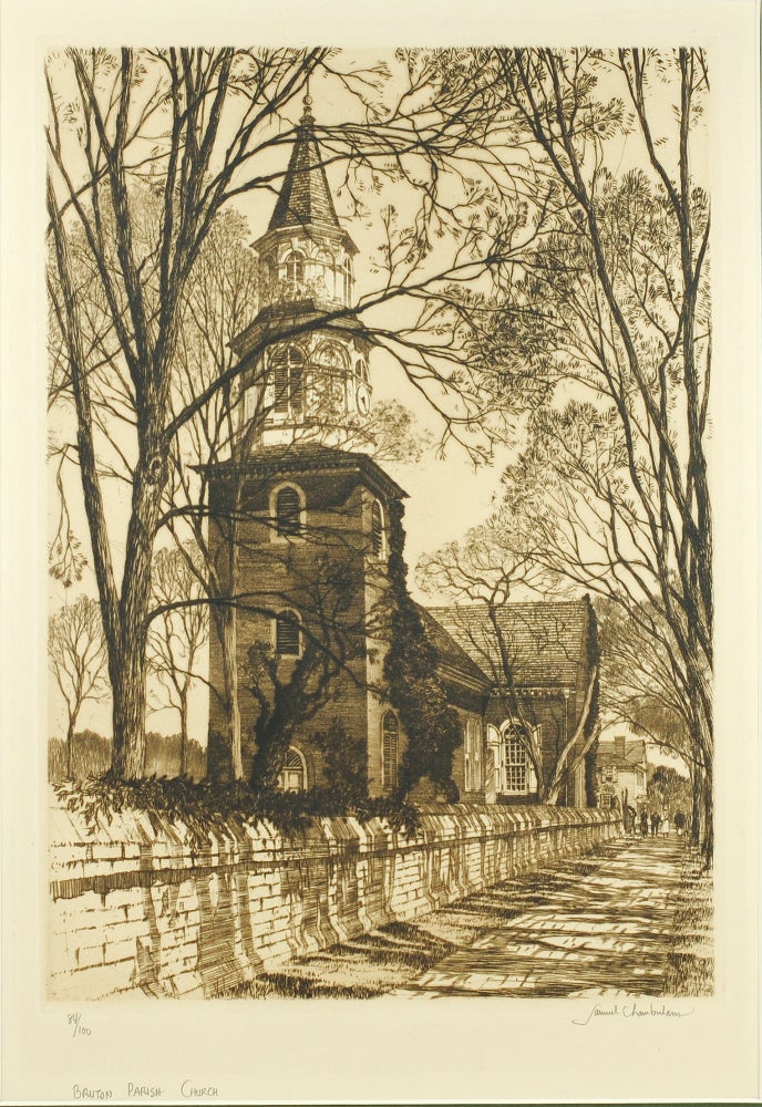 Item #108214 Bruton Parish Church, Williamsburg. Samuel Chamberlain.
