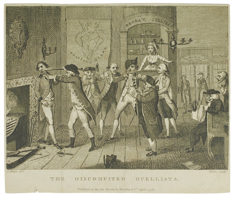 Item #108760 The Wit’s Magazine. Plate 3: “The Discomfited Duellists.”. William Blake.