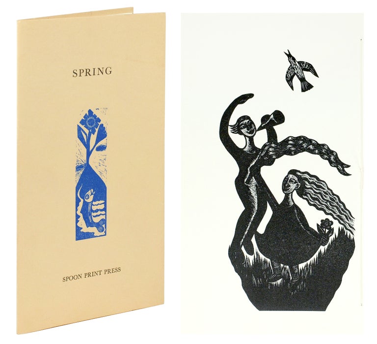 Item #108786 Spring. Designed and Printed by Linda Anne Landers. William Spoon Print Press. Blake.