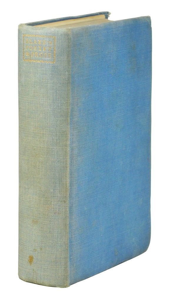 Item #108800 Poetry and Prose of William Blake, Edited by Geoffrey Keynes. William Blake.