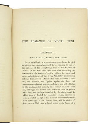 The Marble Faun: Or, The Romance of Monte Beni.