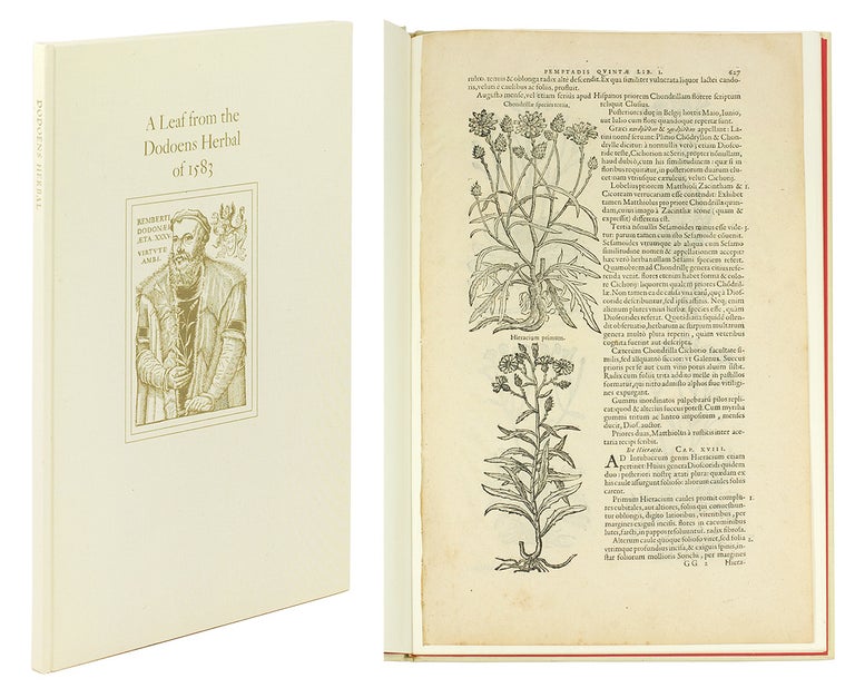 Item #122407 A Leaf from the 1583 Rembert Dodoens Herbal Printed by Christopher plantin. With a short essay by Carey S. Bliss. Leaf Book, Carey Bliss.