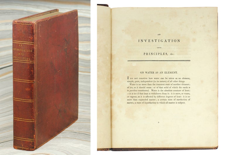 Item #122733 An Investigation into Principles, &c. George Baldwin, William Blake, assoc.