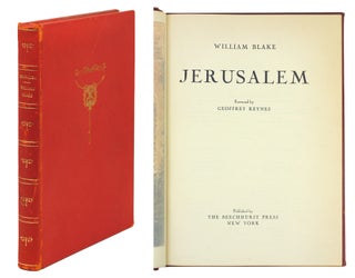 Item #123270 Jerusalem. Foreword by Geoffrey Keynes. William Blake