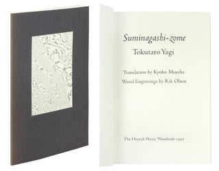 Item #123678 Suminagashi-zome. Translation by Kyoko Muecke. Wood Engravings by Rik Olson....