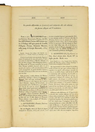 Serie dei testi di lingua e di altre opere importanti nella italiana letteratura scritte dal secolo XIV al XIX.