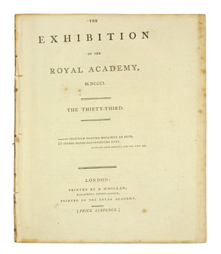 Item #123854 The Exhibition of the Royal Academy, M,DCCC,I. The Thirty-third