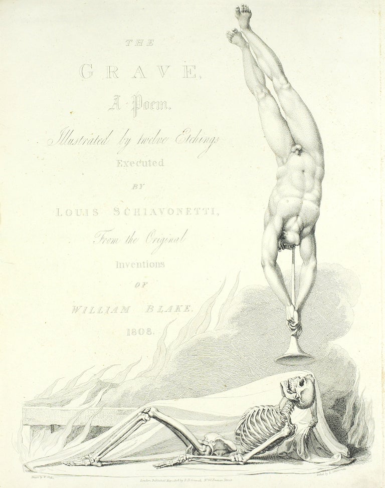 Item #123890 Title-page to The Grave. William. Blair Blake, Robert, separate plate.