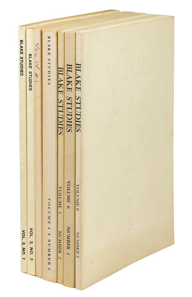 Item #123982 Blake Studies Volumes 3/1-2; 4/1-2; 5/2; 6/1-2. Kay p. Easson Easson, Roger R.