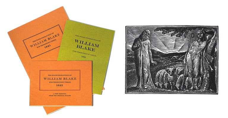 Item #124633 Wood Engravings of William Blake. 17 Subjects commissioned by Dr. Robert Thornton for his Virgil of 1821. Newly printed from the original blocks now in the British Museum. Introduction by Andrew Wilton. William Blake.