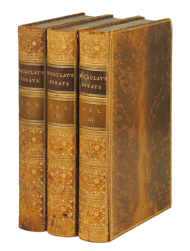 Item #124683 Critical and Historical Essays contributed to the Edinburgh Review by Lord Macaulay. Lord Macaulay.