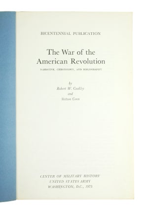 The War of American Revolution: Narrative, Chronology, and Bibliography.