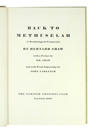 Back to Methuselah. Engravings by John Farleigh.