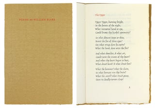 Item #125111 Poems. The Tyger. Auguries of Innocence. Jerusalem. William Blake