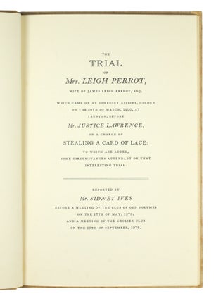 The Trial of Mrs Leigh Perrot...