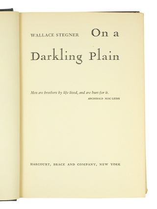 On A Darkling Plain.