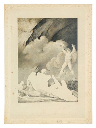 Item #125572 Unfinished proof print of a scene from Paradise Lost (Awake, arise, or be forever...