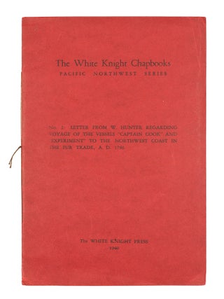 Item #125955 Letter from W. Hunter regarding Voyage of the Vessels "Captain Cook" and...