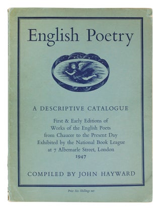 “Calling Card” (sometimes called a bookplate) for George Cumberland. Pasted into a copy of "English Poetry: a Descriptive Catalogue" (1947)/