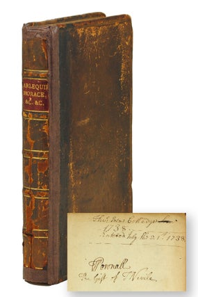 Item #126043 A sammelband of 18th century works on poetry with the signature of Thomas Pownall,...