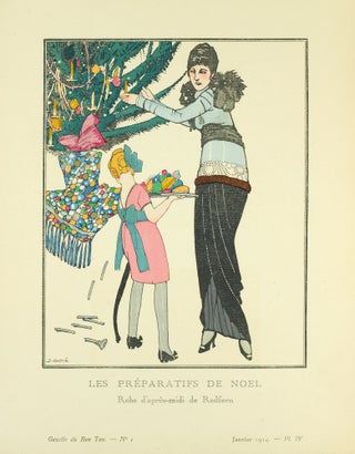 Gazette du Bon Ton. Art, Mode et Frivolités. "Les Preparatifs de Noel. Robe...