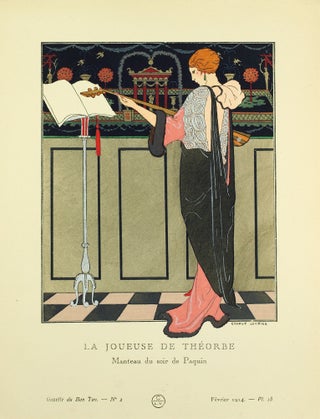 Item #126080 Gazette du Bon Ton. Art, Mode et Frivolités. "La Joueuse de Theorbe. Manteau du...