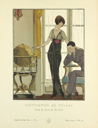 Item #126087 Gazette du Bon Ton. Art, Mode et Frivolités. "L'Invitation au Voyage. Robe de diner...