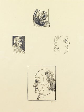Proof sheet with four engravings from "Blake and the Youthful Ancients&quot